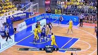 Resumen (J8, Liga Endesa 12-13) CB Canarias 69 - Valencia Basket 73