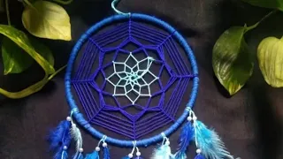 How do you thread the inside of a dreamcatcher? #dreamcatcher  #thread #feathers