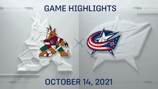 NHL Highlights | Coyotes vs. Blue Jackets - Oct. 14, 2021