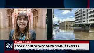Porto Alegre: comporta do Muro da Mauá, no centro, é aberta para escoar inundação da cidade