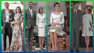 top trending King Flipe Queen 👑 Latizia fashion Dresses style ideas of Spain 2024