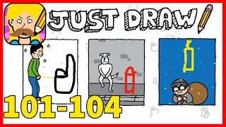 Just Draw Level 101 102 103 104 Solution or Walkthrough