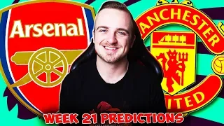 My Premier League 2019/20 WEEK 21 PREDICTIONS!