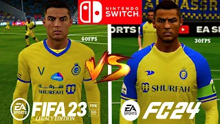 FC 24 VS FIFA 23 LEGACY EDITION NINTENDO SWITCH COMPARISON + FRAME RATE TEST