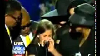 Michael Jackson Daughter Say's Goodbye To Her Dad Memorial 7 7 2009.flv