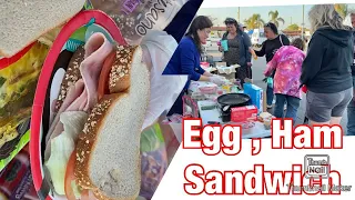 Making Eggs ,Ham SandwichesFfor Homeless People! Acts Of Kindness