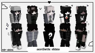 ♡ ࣪˖ aesthetic mincraft skins✉|| dark color || Minecraft Skins pt.8