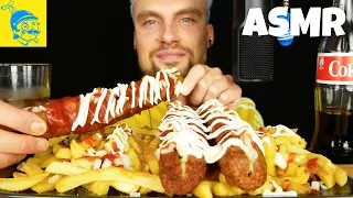 ASMR eating Dutch meatballs: Frikandellen 🇳🇱 (English subtitles) - GFASMR
