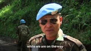 UN Peacekeepers travel treacherous roads in the DRC