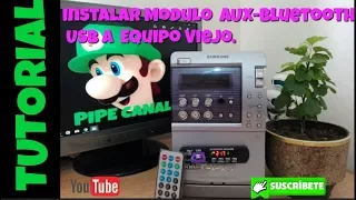 Adaptar bluetooth, Usb, Aux  a equipo Sonido o Grabadora Viejo ( Hágalo Usted Mismo)