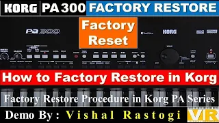 Factory Reset || How to Factory Restore in Korg || Korg Factory Restore Procedure Video Tutorial