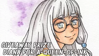 Diana for A-Queen-Of-Ink | Inktense speed paint