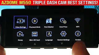 Azdome M550 Dash Cam Full Menu & Best Settings (4K, 2K, HD, GPS, Park Mode, Night Vision & WIFI App)