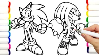 Sonic Team Coloring Pages Sonic The Hedgehog  Teils , Shadow ,Amy Rose, Knuckles  draw drawing 36