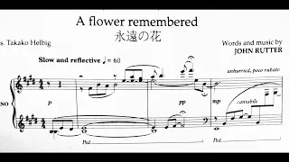 A Flower Remembered - piano accompaniment