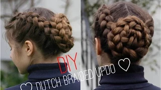 DIY Dutch braided updo tutorial ♡