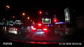 Образец качества видео съёмки видеорегистратора 70 mai dash cam 1s midrive d06 в ночное время суток