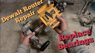 How to replace the bearings and repair an old Dewalt DW625 router.