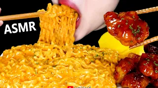 CARBO SPICY CHICKEN NOODLES ASMR  | 咀嚼音 | カルボプルダックポックンミョンASMR | 音フェチに 食べ物 | 字幕あり