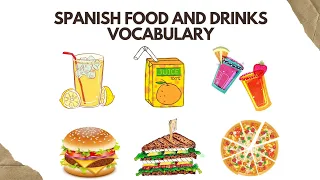 Food and Drinks Vocabulary in Spanish🥗🍷🇪🇦
