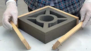 How to make bricks from cement and wood molds very easy and fast