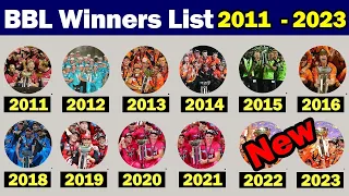 🏆BBL All Time Winners List 2011-2023🏆Big Bash League Season Winners List 2011-23🏆BBL Champion List