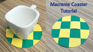 How to make round macrame coaster | diy macrame coaster | macrame coaster