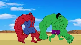 Godzilla Titan Vs Giant Hulk And Spider Hulk | Godzilla Cartoon