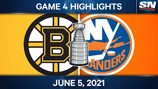 NHL Game Highlights | Bruins vs. Islanders, Game 4 - June 5, 2021