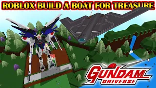 Gundam Giant Mech in Roblox Build a Boat for Treasure with my Stealth Bomber! Micro Build!
