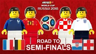 France Belgium Croatia England • Road to Semi-Finals World Cup 2018 • Goals Highlights Lego Football