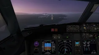 Early Morning Arrival - SAS Boeing 737 at Bergen Flesland Airport | X-Plane 11