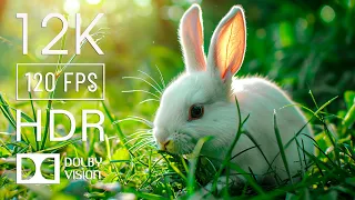 Cute Animals Collection 12K HDR 120FPS Dolby Vision - Animals Colorful Life With Calming Music