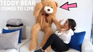 GIANT TEDDY BEAR COMES TO LIFE PRANK ON GIRLFRIEND! *Best Prank Of All Time*