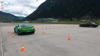 Mercedes-AMG GT R vs 766HP RS4 vs F12 vs Huracan