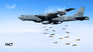 Iran Frustrated!! U.S. Air Force B-52H Bomber Launches Bombs on Full Scale