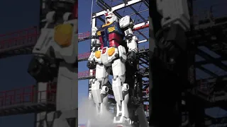 60 ft Gundam Robot Takes its first steps in #japan
