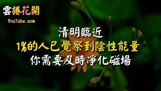 清明臨近，1%的人已經感覺到了陰性能量，你需要及時凈化磁場。#雲捲花開