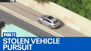 Police chase through Pico Rivera area in Los Angeles County