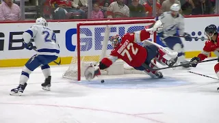 Sergei Bobrovsky makes UNREAL save on Dumba in game 2 vs Lightning (23 apr 2024)