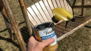 using a pump “sprayer” with polyurethane INSTEAD of a “paint brush”