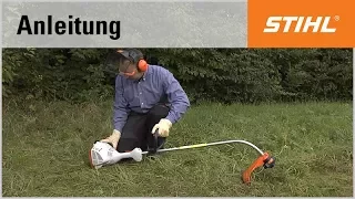 Das Starten der Motorsense STIHL FS 50