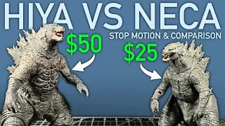 Godzilla Action Figure COMPARISON w/ Stop Motion - HIYA vs NECA