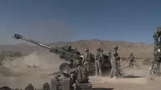 M777 Howitzer Live Fire Exercise at Fort Irwin, California