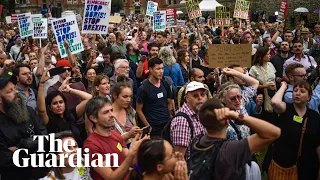 'Stop the coup': nationwide protests as Boris Johnson suspends parliament