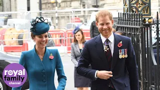 The Duke of Sussex joins forces with the Duchess of Cambridge in Anzac Day commemoration