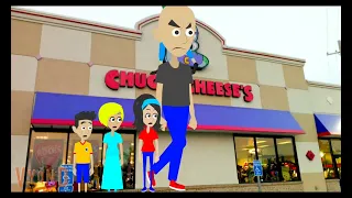 boris and classic caillou destroy chuck e cheeses gets grounded