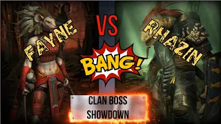 Fayne VS Rhazin Clan Boss Comparison | Raid: Shadow Legends