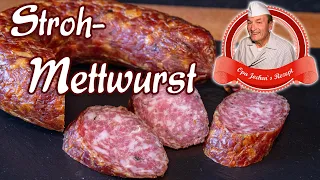 Stroh Mettwurst selber machen - Rohwurst herstellen - Opa Jochens Rezept