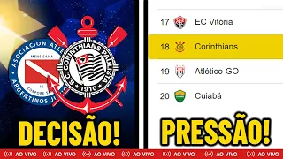 CORINTHIANS: JOGO DECISIVO PELA SUL-AMERICANA e NOVA DERROTA NO BRASILEIRÃO